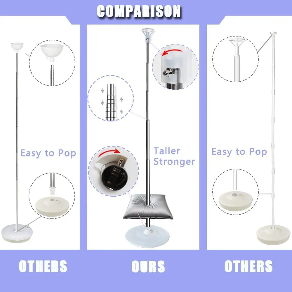 Balloon Columns Stand Set of 4, 7 Feet Telescoping Arches with Bases, Adjustable